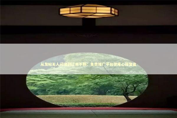 从发帖无人问津到订单不断：免费推广平台使用心得复盘 企业服务